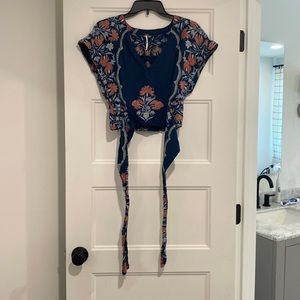 Free People back tie top